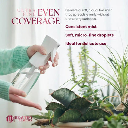 Continuous Fine Mist Spray Bottle for Hair & Plants - ToxiTress Hair Experience