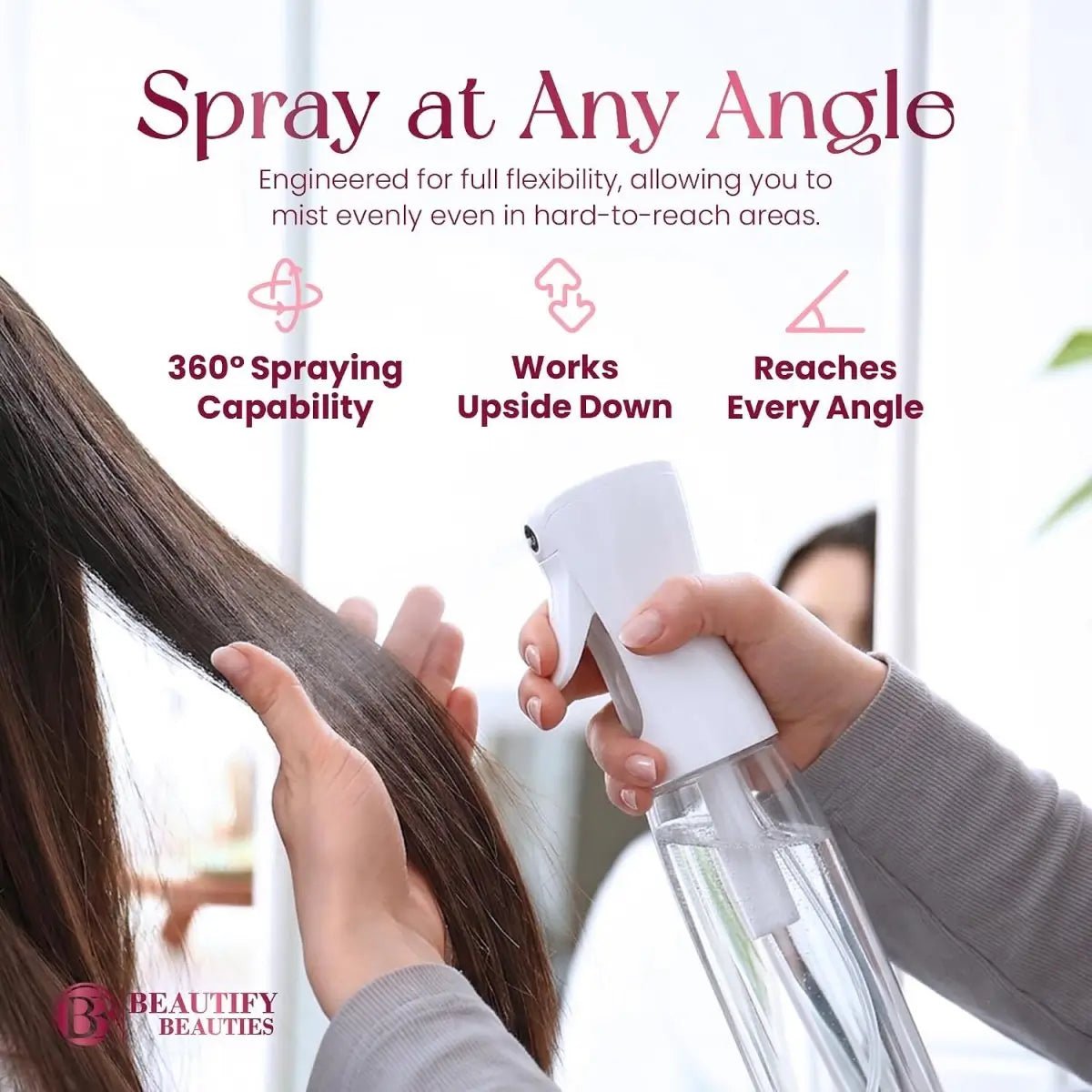 Continuous Fine Mist Spray Bottle for Hair & Plants - ToxiTress Hair Experience
