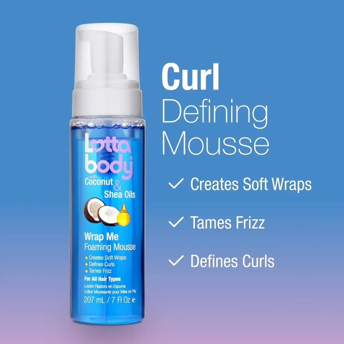 Curl-Defining Foaming Mousse with Coconut & Shea Oils 7 oz - ToxiTress Hair Experience