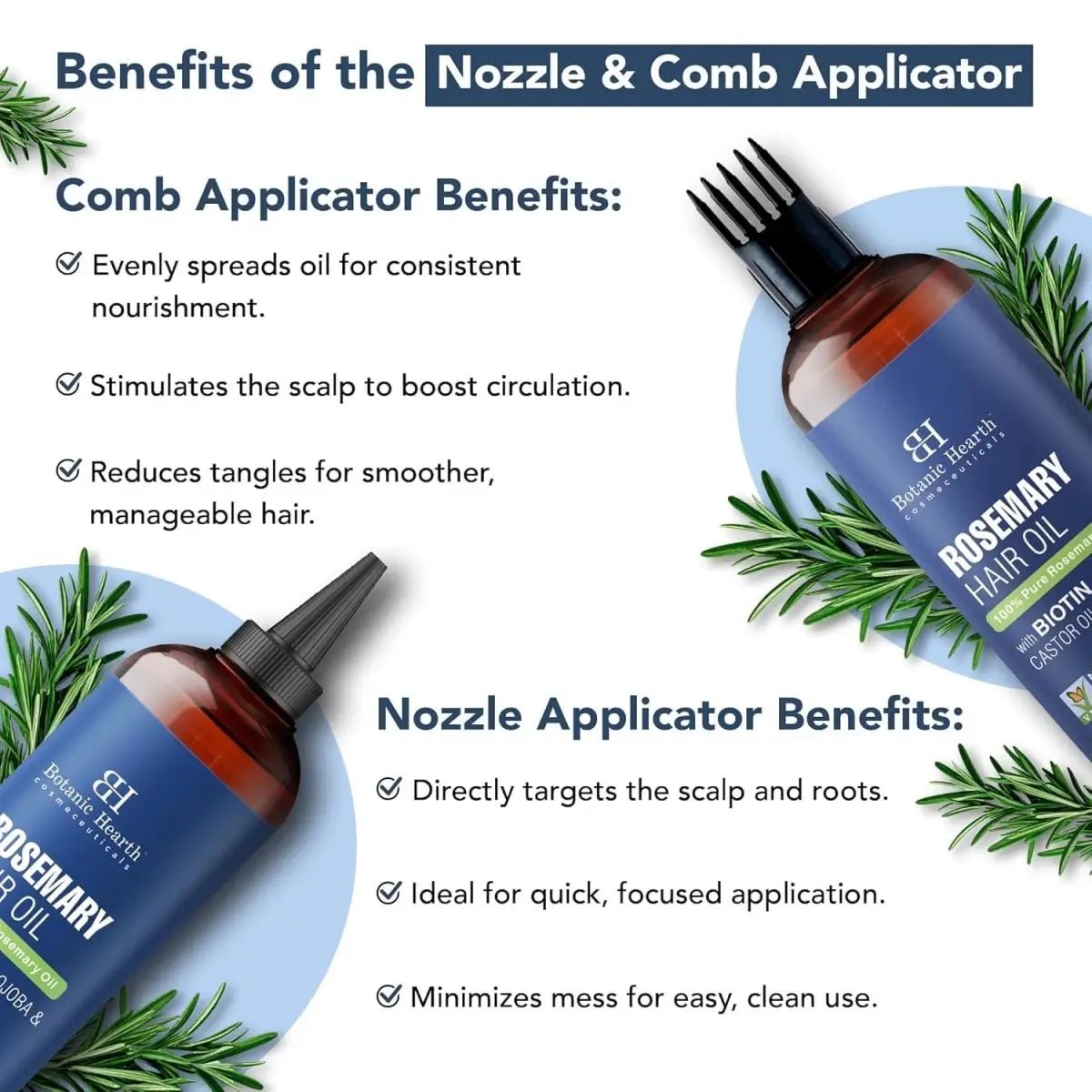Rosemary Hair Oil for Hair Growth with Biotin & Castor - ToxiTress Hair Experience