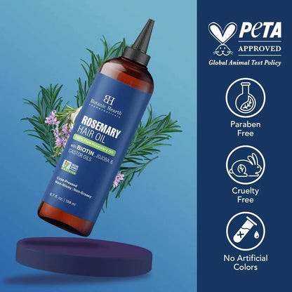 Rosemary Hair Oil for Hair Growth with Biotin & Castor - ToxiTress Hair Experience
